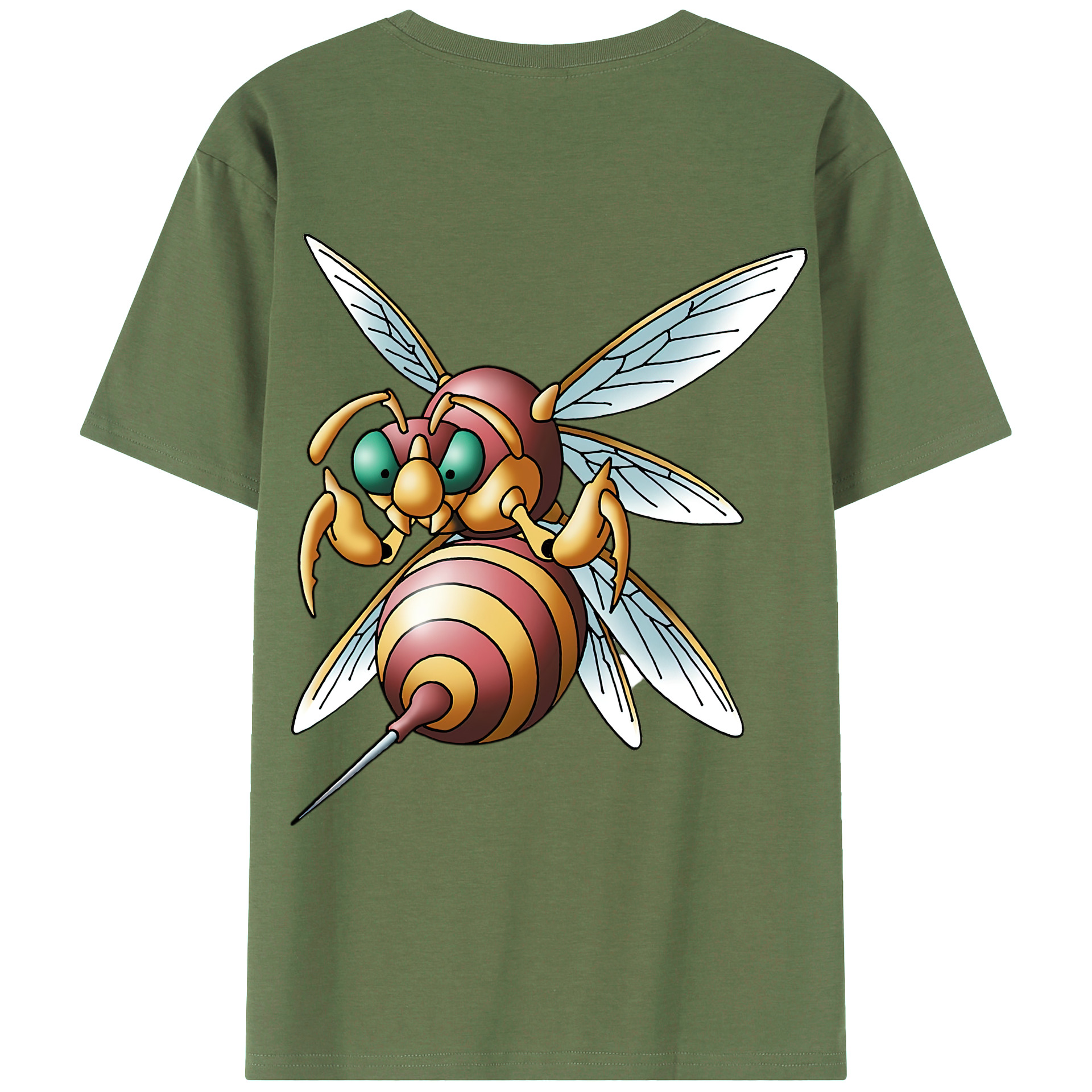 （画像用） ドラゴンクエスト Doragon Kuesuto Dragon Quest 綿100％ メンズ半袖Tシャツ（バックプリント） 通気性